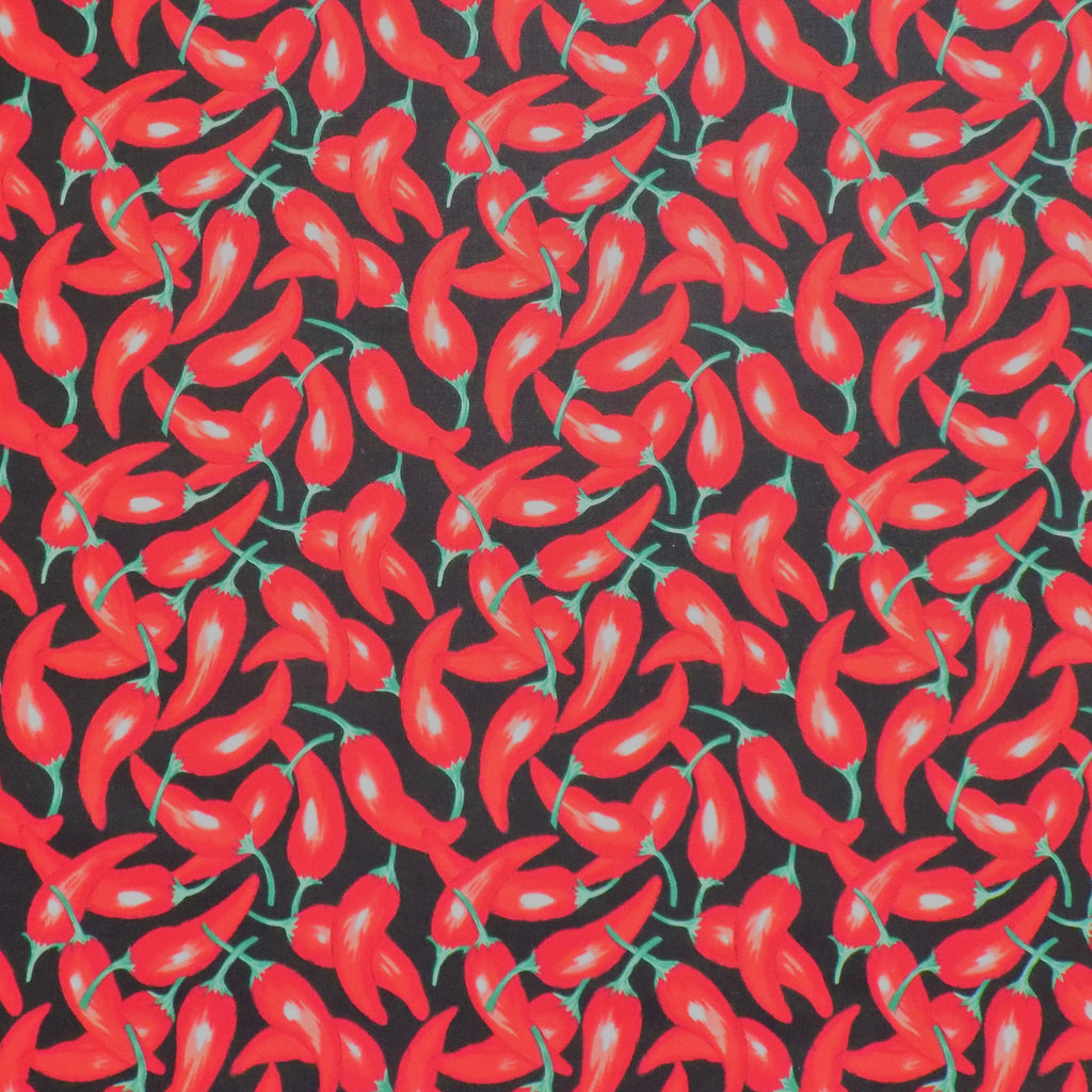 Hot Red Chile Peppers Fabric