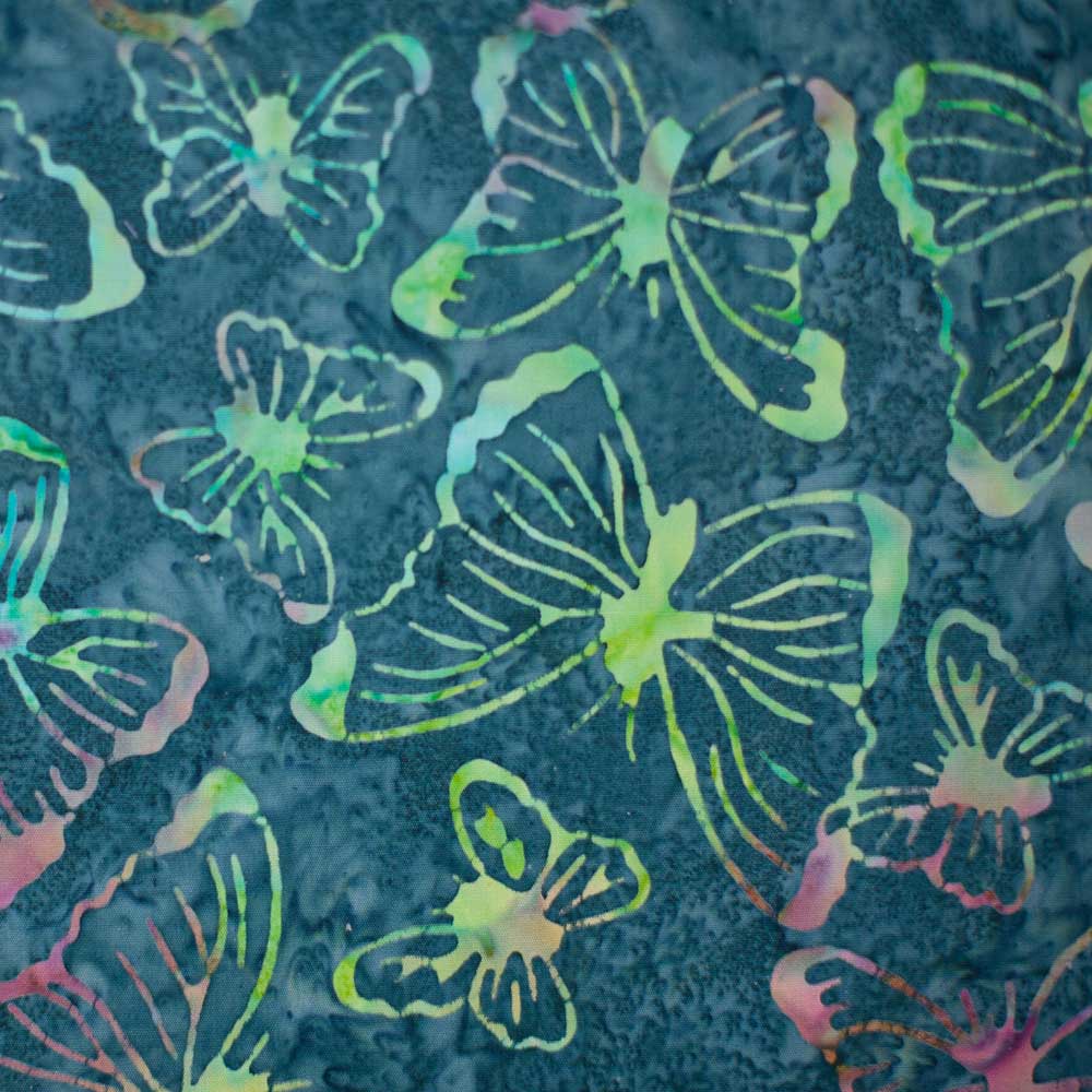 Green Butterfly Batik Pattern 9230- Color 75 - Butterflies - Amazon Batiks