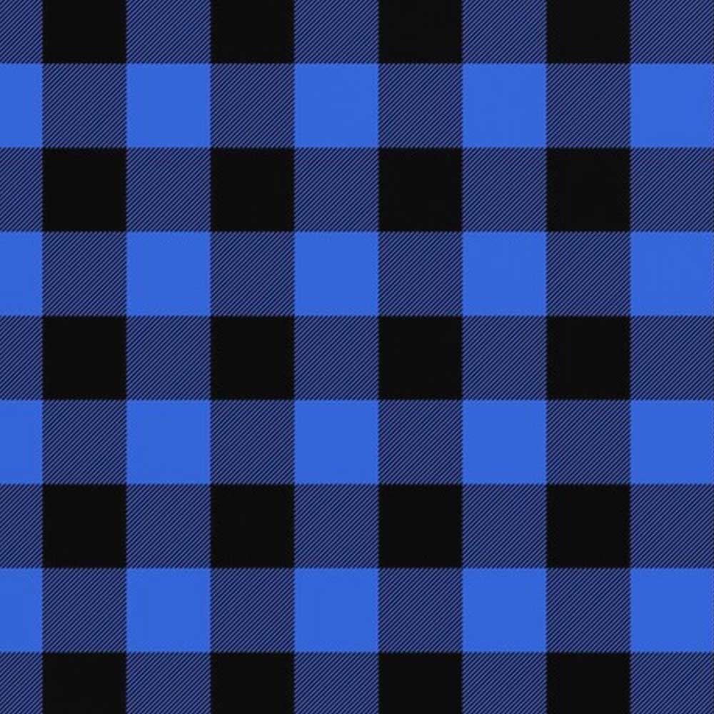 Checked Plaid Fabric in Blue and White | Upholstery / Slipcovers | Medium  Weight | 54 Wide | By the Yard | Marco Surf